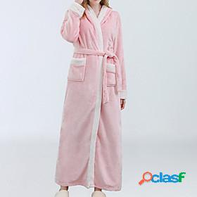 Womens 1 pc Robes Gown Bathrobes Simple Comfort Pure Color
