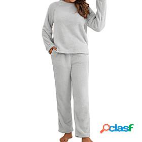Womens 1 set Pajamas Suits Simple Fashion Comfort Pure Color