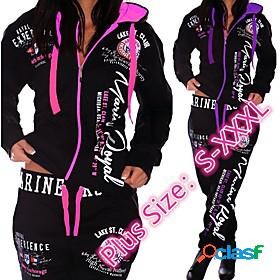 Womens 2 Piece Full Zip Casual Athleisure Tracksuit