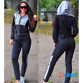 Womens 2 Piece Full Zip Tracksuit Sweatsuit Athletic
