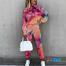 Womens Active Basic Print Tie Dye Sports Outdoor Daily Two