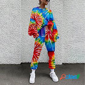 Womens Basic Streetwear Tie Dye Vacation Casual / Daily Two