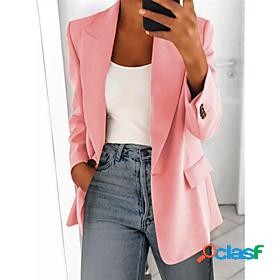 Womens Blazer Classic Style Solid Color Business Long Sleeve