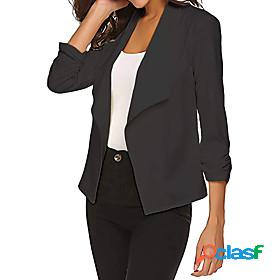 Womens Blazer Classic Style Solid Color Elegant Luxurious
