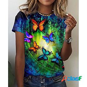 Womens Butterfly Painting T shirt Graphic Butterfly Print