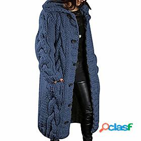 Women's Cardigan Solid Color Casual Long Sleeve Loose