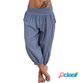 Women's Casual / Sporty Boho Pocket Chinos Ankle-Length
