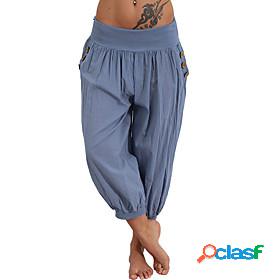 Womens Casual / Sporty Boho Pocket Chinos Ankle-Length Pants