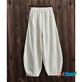 Womens Casual Streetwear Pocket Pants Chinos Ankle-Length