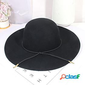 Womens Chic Modern Party Wedding Street Party Hat Pure Color