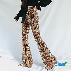 Womens Chino Boho Flare Pants Full Length Pants