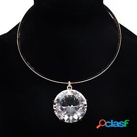 Womens Choker Necklace AAA Cubic Zirconia Alloy Statement