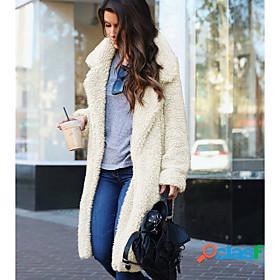 Womens Coat Fall Winter Daily Long Coat Regular Fit Basic