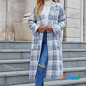 Womens Coat Fall Winter Street Daily Going out Long Coat