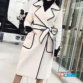 Womens Coat Fall Winter Street Daily Going out Long Coat