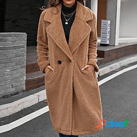 Womens Coat Winter Street Long Coat Warm Loose Casual Jacket