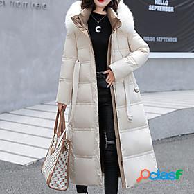 Womens Down Fall Winter Street Daily Going out Long Coat