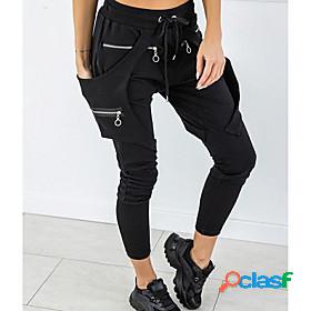 Womens Fashion Novelty Pocket Elastic Drawstring Design