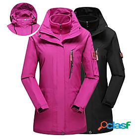 Womens Fleece Hoodie Jacket Hiking Jacket Hiking 3-in-1