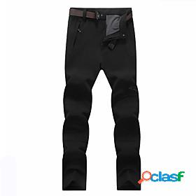 Womens Fleece Lined Pants Hiking Pants Trousers Solid Color