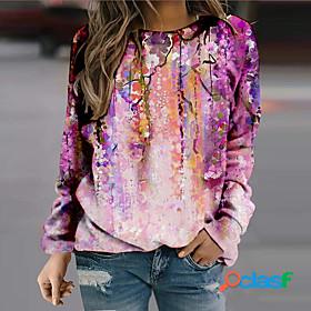 Womens Floral Abstract Sweatshirt Pullover Print 3D Print