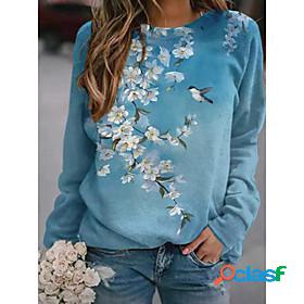 Womens Floral Graphic Prints Sweatshirt Pullover Print 3D