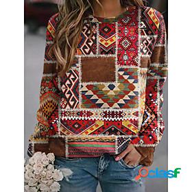 Womens Geometric Graphic Prints Sweatshirt Pullover Print 3D