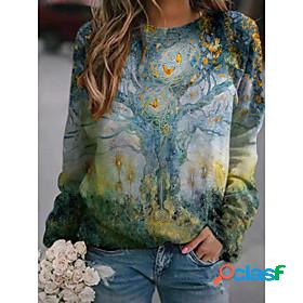 Womens Graphic Butterfly 3D Pullover Sweatshirt Print 3D
