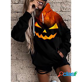 Women's Graphic Prints Pumpkin Hoodie Sweatshirt Print 3D