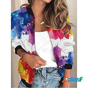 Womens Jacket Bomber Jacket Casual Jacket Spring Fall Going