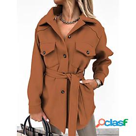 Women's Jacket Fall Winter Street Daily Regular Coat Warm