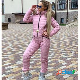 Womens Jumpsuit Ski Suit Outdoor Thermal Warm Windproof