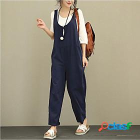 Womens Jumpsuit Solid Color Solid Daily Wear Sleeveless