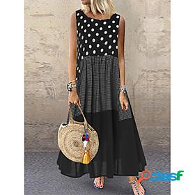Womens Maxi long Dress A Line Dress Black Red Yellow