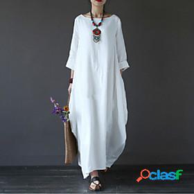 Womens Maxi long Dress Shift Dress Green White Black Red