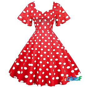 Womens Midi Dress A Line Dress Blue Green White Black Red