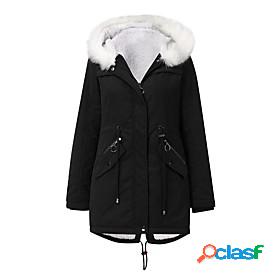 Womens Parka Fall Winter Daily Valentines Day Work Regular