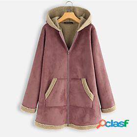 Womens Parka Fall Winter Street Daily Going out Regular Coat