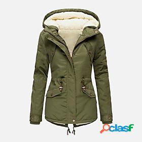 Womens Parka Fall Winter Street Daily Valentines Day Regular