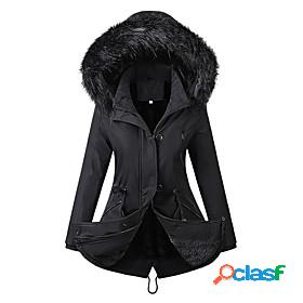 Womens Parka Fall Winter Street Going out Outdoor Regular