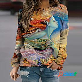 Womens Person Abstract Sweatshirt Pullover Print 3D Print