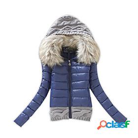 Womens Puffer Jacket Winter Street Daily Going out Short