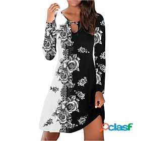 Womens Short Mini Dress A Line Dress Blue Black Fuchsia Gray