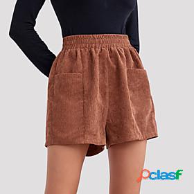 Womens Shorts Wide Leg Shorts Short Pants Inelastic Work