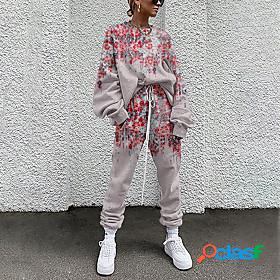 Womens Streetwear Cinched Print Going out Casual / Daily Two