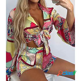 Womens Streetwear Painting Casual Daily Wear Two Piece Set