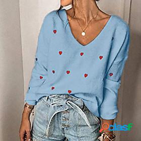 Womens Sweater Pullover LOVE Casual Long Sleeve Sweater