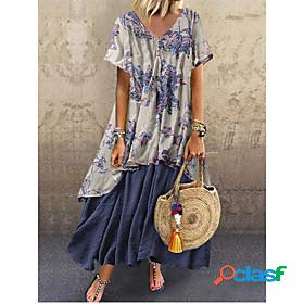 Womens Swing Dress Maxi long Dress Blue Army Green Orange