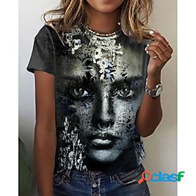 Women's T shirt 3D Printed Portrait Painting 3D Portrait