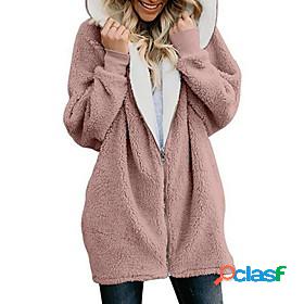 Womens Teddy Coat Fall Winter Spring Street Daily Holiday